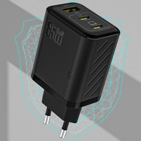 DUDAO ŁADOWARKA SIECIOWA 65W GAŃ DO TELEFONÓW 1 USB-C Z KABLEM