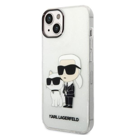 Karl Lagerfeld KLHCP14MHNKCTGT iPhone 14 Plus 6,7" transparent hardcase Gliter Karl&Choupette