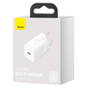 Baseus Super Si 1C szybka ładowarka USB Typ C 25W Power Delivery Quick Charge biały (CCSP020102)