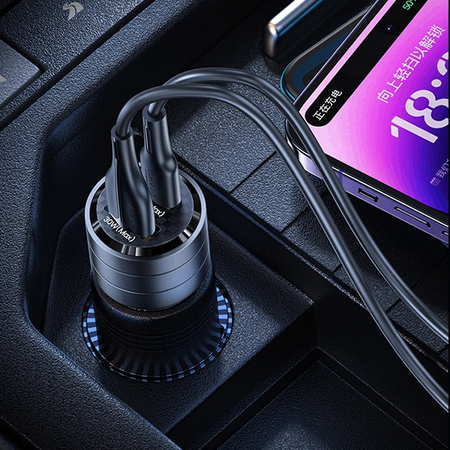 USAMS ŁADOWARKA C36 95W CAR DO TELEFONÓW DO SAMOCHODU FAST CHARGE USB USB-C
