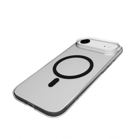 Etui Puro Lite Mag TPU+PC kompatybilne z MagSafe na iPhone 17 Air - przezroczyste z czarnym pierścieniem