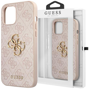 Etui Guess 4G Big Metal Logo na iPhone 15 Pro - różowe