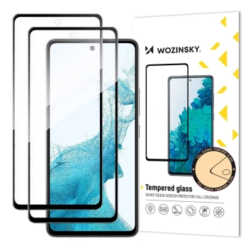 Szkło hartowane Wozinsky Full Glue na Samsung Galaxy S26 Plus kompatybilne z czytnikiem linii papilarnych 2 szt.