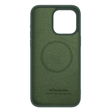 Silikonowe etui Nillkin CamShield Silky Silicone Case do iPhone 15 Pro Max z osłoną na aparat - zielone