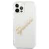 Guess GUHCP12MKTRSVGO iPhone 12/12 Pro 6,1" Transparent hardcase Vintage Script Gold