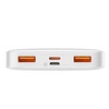Baseus Bipow powerbank z szybkim ładowaniem 10000mAh 20W biały (Overseas Edition) + kabel USB-A - Micro USB 0.25m biały (PPBD050502)