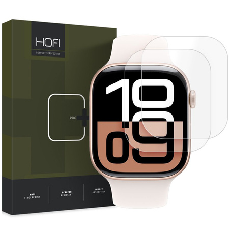 HOFI FOLIA HYDROŻELOWA PRO+ DO APPLE WATCH 10 42 MM 2-PACK WYSOKA ODPORNOŚĆ