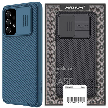 Nillkin CamShield Pro Case pancerne etui pokrowiec osłona na aparat kamerę Samsung Galaxy A73 niebieski