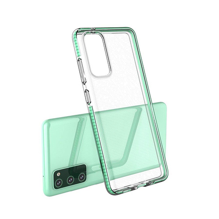 Spring Case pokrowiec żelowe etui z kolorową ramką do Samsung Galaxy A12 / Galaxy M12 czarny