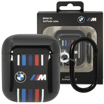 Etui BMW BMA222SWTK na AirPods 1/2 - czarne Multiple Colored Lines