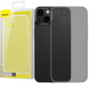 Baseus Frosted Glass Case etui pokrowiec do iPhone 13 sztywna obudowa z żelową ramką czarny (ARWS000901)