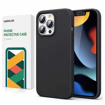 Ugreen Protective Silicone Case gumowe elastyczne silikonowe etui pokrowiec iPhone 13 Pro czarny