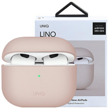 UNIQ etui Lino AirPods 3 gen. Silicone różowy/blush pink