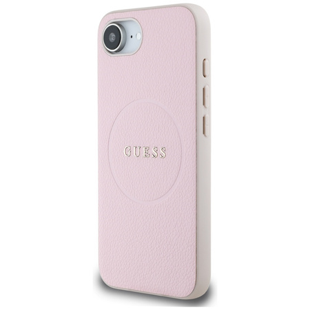 GUESS ETUI GRAINED RING DO MAGSAFE DO IPHONE 16E Z WYTRZYMAŁYM MATERIAŁEM