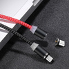 USAMS KABEL MAGNETYCZNY U-SURE DO MICRO USB 1M 2.1A PLECIONY CZERWONY
