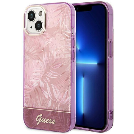 Guess GUHCP14MHGJGHP iPhone 14 Plus 6,7" różowy/pink hardcase Jungle Collection