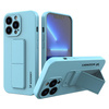 Wozinsky Kickstand Case silikonowe etui z podstawką iPhone 13 jasnoniebieskie