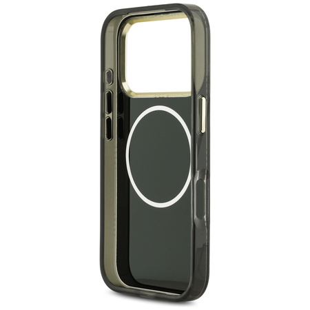Etui Guess IML Peony Dot MagSafe do iPhone 17 Pro czarny