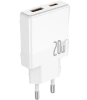 JELLICO ładowarka sieciowa EU57 PD 20W 1xUSB-C + 1xUSB QC3.0 + kabel USB-C - Lightning Biały