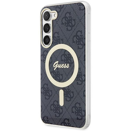 Etui Guess GUHMS23MH4STK S23+ S916 - czarne 4G MagSafe