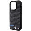 Etui BMW Leather Carbon na iPhone 15 Pro - czarne