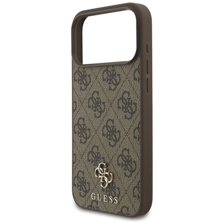 Etui Guess 4G Small Classic Logo MagSafe do iPhone 17 Pro Max brązowy
