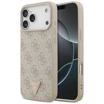 GUESS ETUI LEATHER 4G TRIANGLE STRASS DO MAGSAFE IPHONE 17 PRO MAX