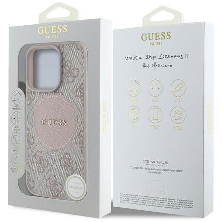 GUESS ETUI DO TELEFONU MAGNETYCZNE DO MAGSAFE IPHONE 16 PRO 4G CIRCLE LOGO