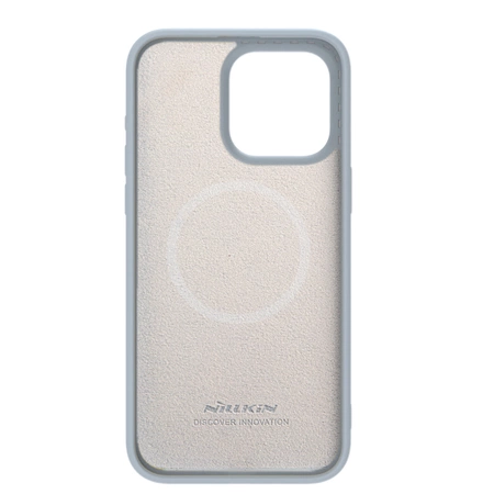 Silikonowe etui Nillkin CamShield Silky Silicone Case do iPhone 15 Pro z osłoną na aparat - szare