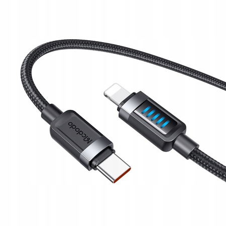 MCDODO KABEL USB-C LIGHTNING SZYBKIE ŁADOWANIE DO APPLE IPHONE 36W 1M LED