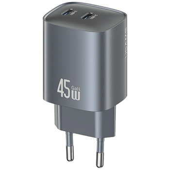 USAMS ŁADOWARKA SIECIOWA 45W GaN 2XUSB-C DO TELEFONÓW IPHONE XIAO