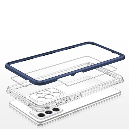 Clear 3in1 etui do Samsung Galaxy A13 5G żelowy pokrowiec z ramką niebieski