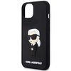Etui Karl Lagerfeld KLHCP14S3DRKINK na iPhone 14 - czarne Rubber Ikonik 3D