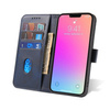 Magnet Case elegancki futerał etui pokrowiec z klapką i funkcją podstawki iPhone 13 Pro niebieski