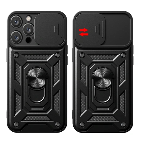 HURTEL ETUI CAMSHIELD DO IPHONE 16 PRO Z PODSTAWKĄ I OCHRONĄ NA APARAT