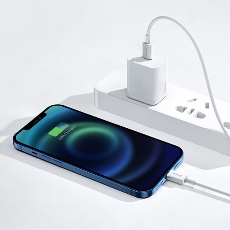 BASEUS KABEL USB-C DO LIGHTNING DO IPHONE 20W 0.25M SZYBKIE ŁADOWANIE