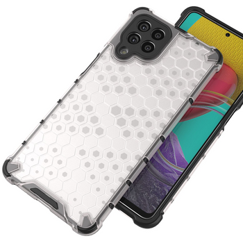 Honeycomb etui pancerny pokrowiec z żelową ramką Samsung Galaxy M53 5G przezroczysty