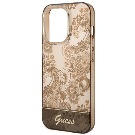 Guess GUHCP14XHGPLHC iPhone 14 Pro Max 6,7" ochre hardcase Porcelain Collection