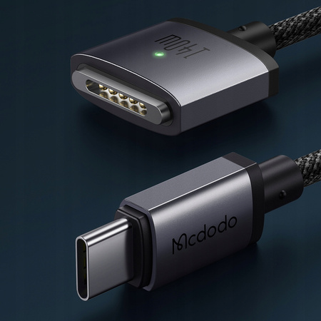 MCDODO KABEL DO ZASILACZA ŁADOWANIA MACBOOK AIR PRO USB-C MAGSAFE 3 140W 2M