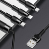 USAMS KABEL PLECIONY 3W1 DO LIGHTNING MICRO USB USB-C 1,5M 2A DO TELEFONÓW