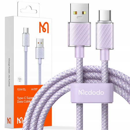 MCDODO KABEL USB-C SZYBKIE ŁADOWANIE DO SAMSUNG ŁADOWARKA USB TYP C 100W 1M