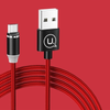 USAMS KABEL MAGNETYCZNY U-SURE DO MICRO USB 1M 2.1A PLECIONY CZERWONY