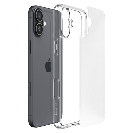 SPIGEN CASE ULTRA HYBRID DO IPHONE 16 Z OCHRONĄ NA TYŁ I BOKI PRZEZROCZYSTE