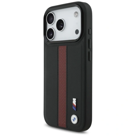 BMW ETUI M PERFORATED STRIPE LOGO DO MAGSAFE IPHONE 17 PRO LUKSUSOWA