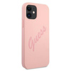 Guess GUHCP12SLSVSPI iPhone 12 mini 5,4" różowy/pink hardcase Script Vintage