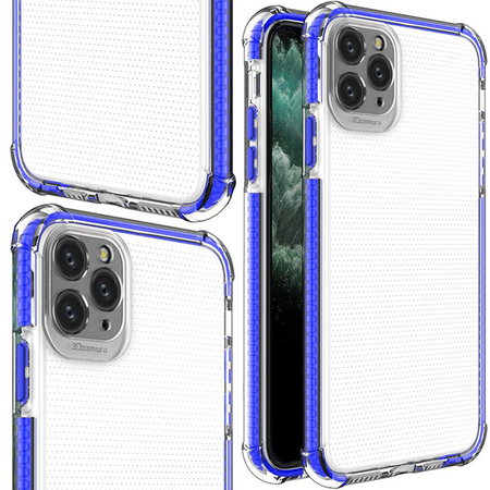 Spring Armor żelowy elastyczny pancerny pokrowiec z kolorową ramką do iPhone 11 Pro niebieski