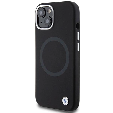 Etui BMW Signature Liquid Silicone MagSafe na iPhone 15 - czarne