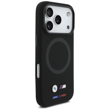 Etui BMW M Silicon Logo MagSafe do iPhone 17 Pro czarny