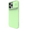 Silikonowe etui Nillkin CamShield Silky Silicone Case do iPhone 15 Pro z osłoną na aparat - miętowe