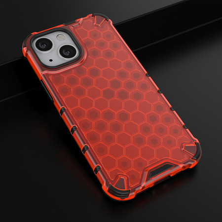 Honeycomb etui pancerny pokrowiec z żelową ramką iPhone 13 mini czerwony